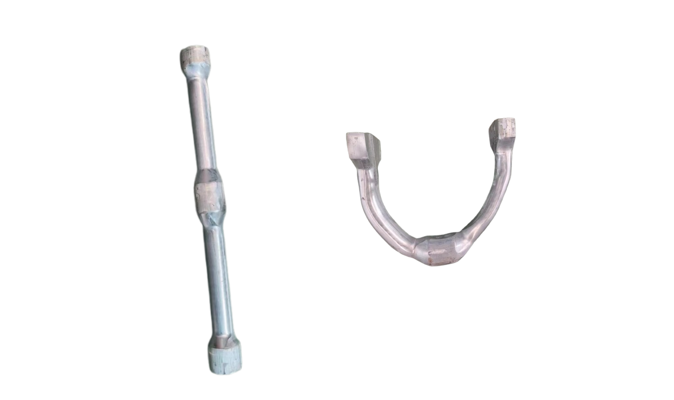 Forged metal components, showcasing durability and precision shaping for industrial applications