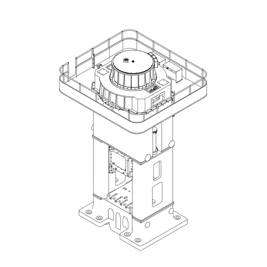 drawing of direct servo type press machine